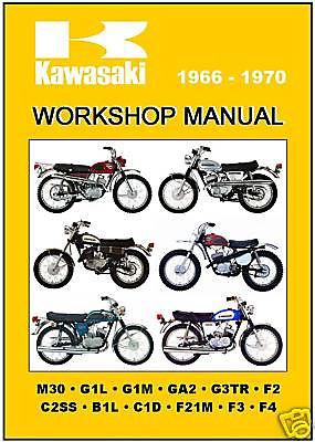 Kawasaki workshop manual f2 f3 f4 f21m ga2 g3tr 1966 1967 1968 1969 1970 service