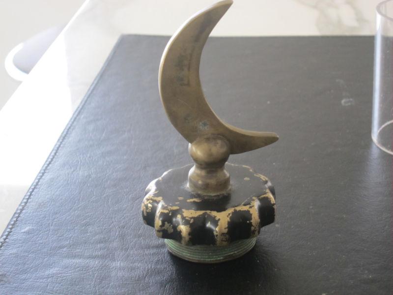 Moon ornament 1912- 1928,  crescent moon brass, chrome or nickel plated