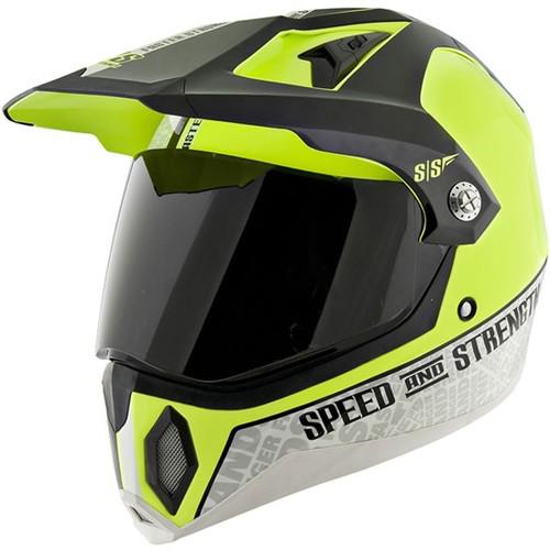 Speed and strength ss2500 hell-n back hi-vis yellow helmet small new