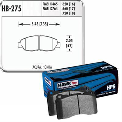 Hawk performance hps brake pads hb275f-620