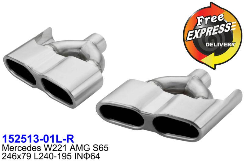 Exhaust tips mercedes w221 amg s65, auspuffendrohre,exhaust tailpipes, trims amg