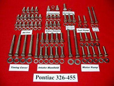 Pontiac v-8 stainless steel engine hex bolt kit