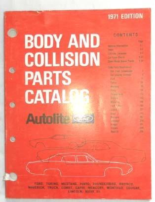 1971 ford lincoln mercury and truck  body and collision parts catalog all models