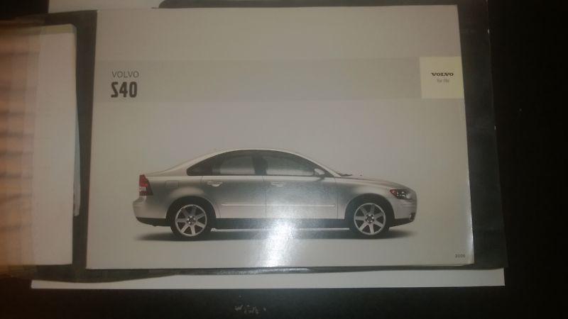 2005 volvo s40    used owners manual