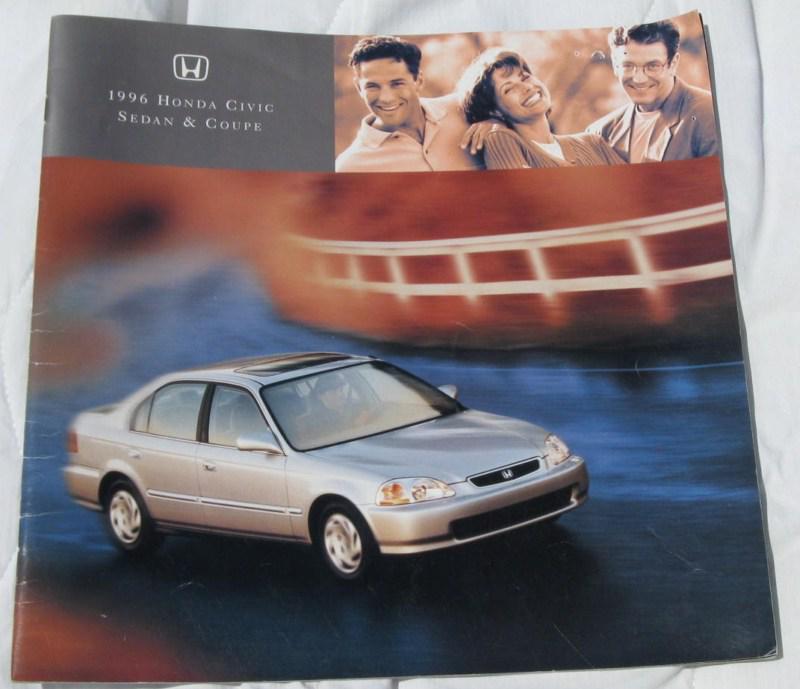 Honda civic 1996 new car oem dealer brochure manual