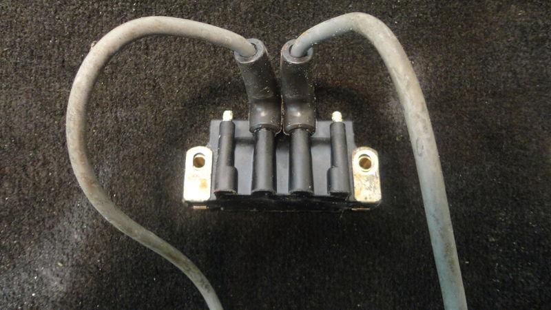 Used dual ignition coil assy #0583740, 2001 115hp johnson 20" outboard motor 