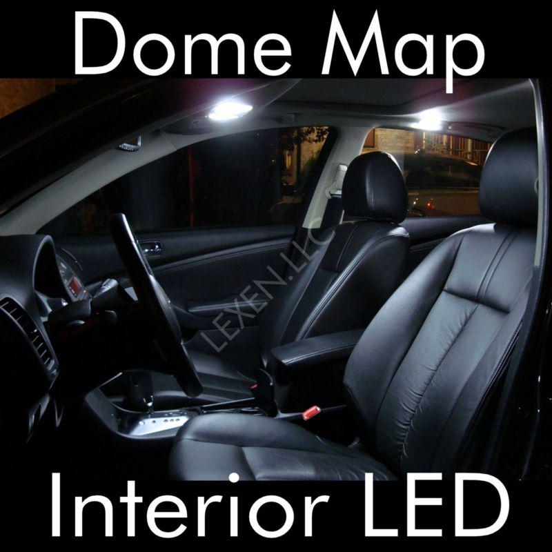 Led w2 white 2x dome map interior light bulbs 12 smd panel xenon hid lamp a