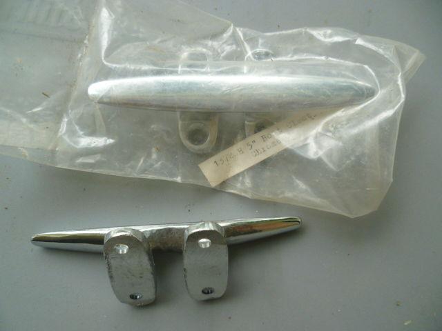 Chrome boat cleats,  two 5 inch cleats, new.