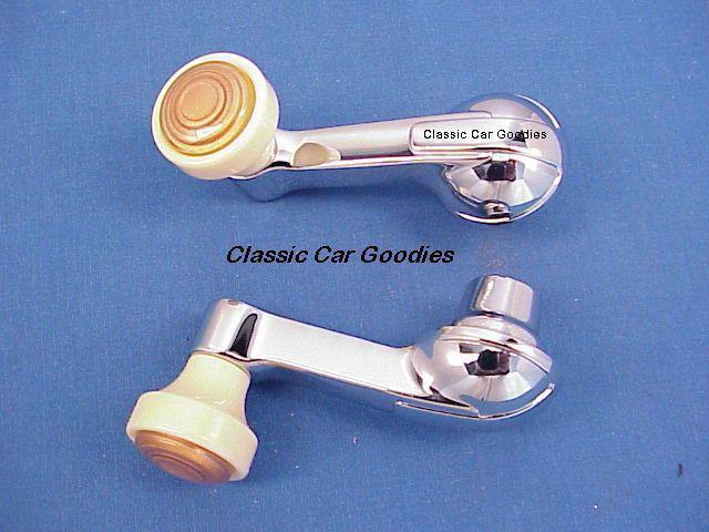 1946 chevy vent window handles (2) with ivory knobs!