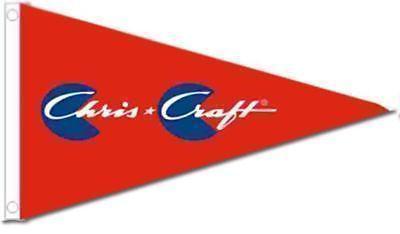 Chris craft flag 9x16 red pennant boating flag limited!