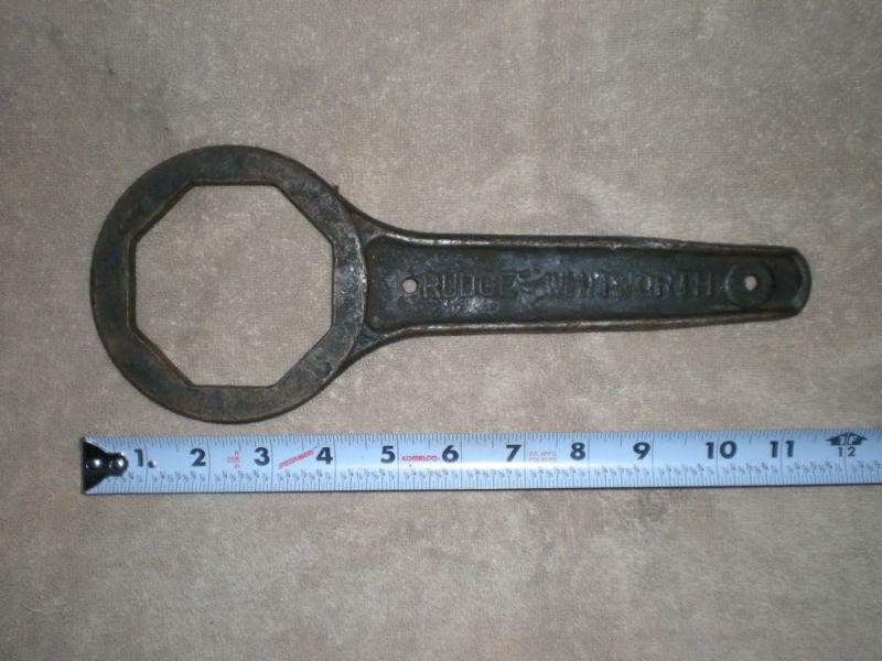 Vintage rudge whitworth hub wrench 3 1/4 " diam. - rare - mfr on both sides