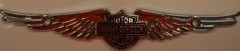 Harley davidson motorcycle license plate top frame tag cycle chrome topper mint