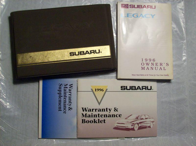 1996 subaru legacy owners manual with case