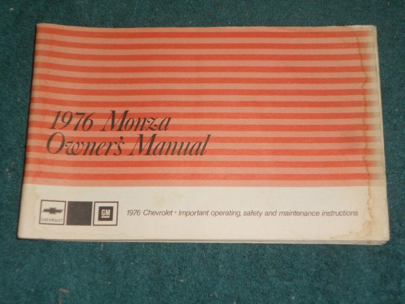 1976 chevrolet / monza owner's manual / original guide book