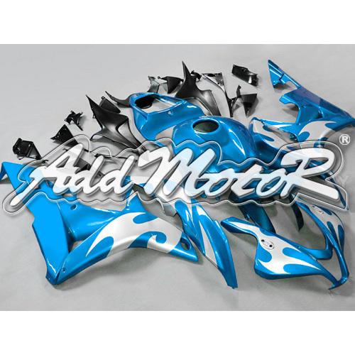 Injection molded fit 2007 2008 cbr600rr 07 08 flames blue fairing 67n29