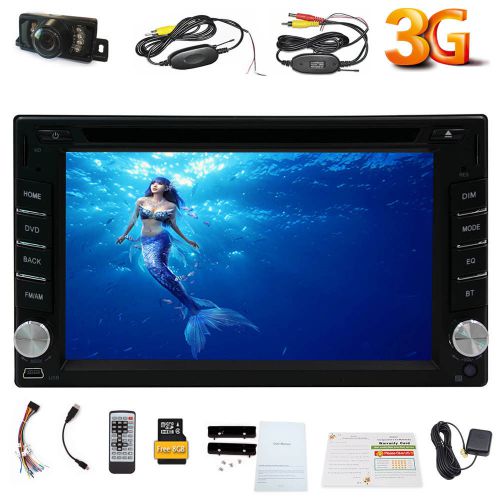 In-dash stereo 6.2&#034; universal car dvd mp3 player audio system gps 3g+free camera
