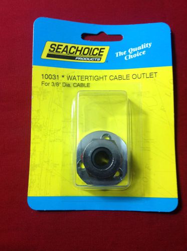 Cable outlet watertight chrome plated brass 3/8 boat marine seachoice 10031