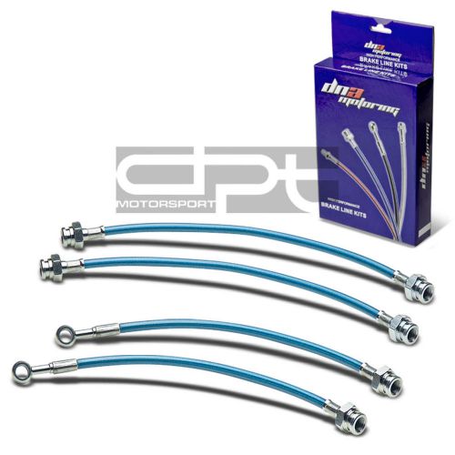 For bmw e60/e63 replacement front/rear stainless hose blue pvc coat brake line
