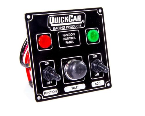 Quickcar racing products 4-5/8 x 4-3/8 in dash mount switch panel p/n 50-822