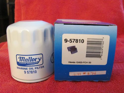 Mallory marine oil filter 9-57810 ~ honda 15400-poh-30