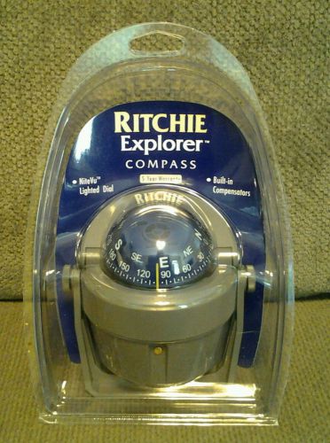Ritchie explorer b-51g compass new mounted bracket nitevu lighted dial