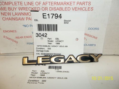 1996 subaru legacy rear trunk emblem decal gold logo sign oem 95 96 97 98 99