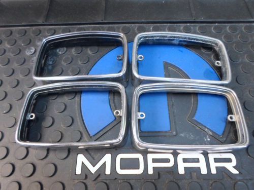 Plymouth duster / scamp front grill bezels mopar 340-360 /6 twister