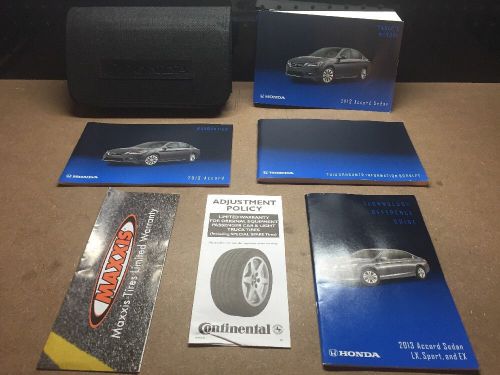 2013 honda accord owners manuals complete w/ case -oem 7 pieces