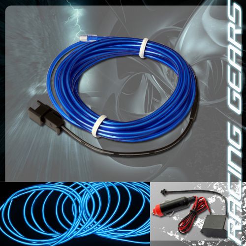 Universal neon 12v blue led electroluminescent el wire flexible glow string rope