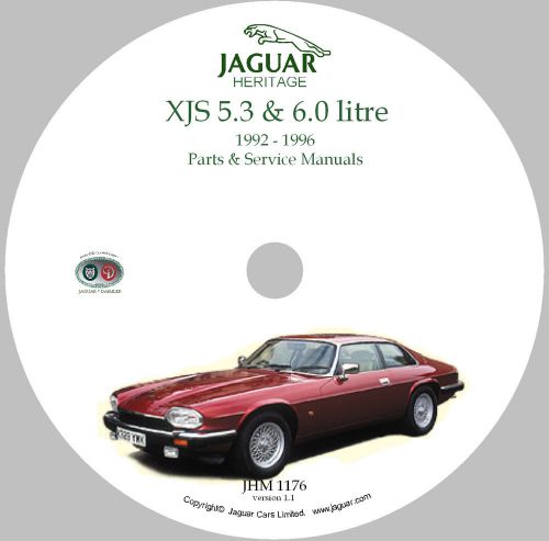 1992 to 1996 jaguar v12 xjs parts and service manual on cd-rom (used)