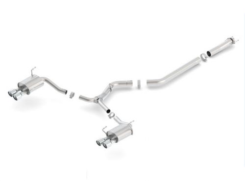 Borla 140595 cat-back exhaust s-type w/ quad tips for 2015-2016 subaru wrx 2.0l