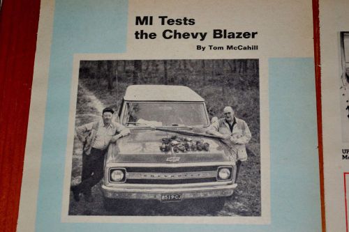 1970 chevy blazer test mechanix illustrated article - vintage 70s retro 4x4