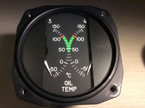 Aircraft dual oil temp gauge indicator an 5795-6 edison