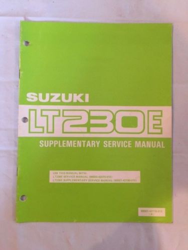 Suzuki ltf230e supplementary service manual