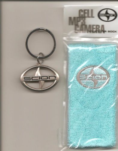 Scion promotional key chain &amp; cell phone mp3 sock