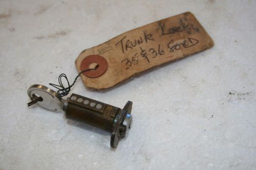 1935 - 36 ford trunk lock w/key, fits mullins trailer