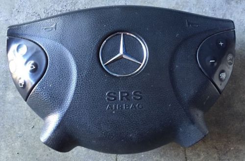 Mercedes benz 03-06 eclass e320 e350 e500 driver steering wheel airbag black oem