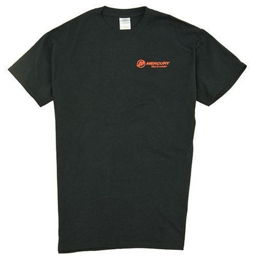 Mercury marine mercruiser logo short sleeve black 100% cotton t-shirt medium