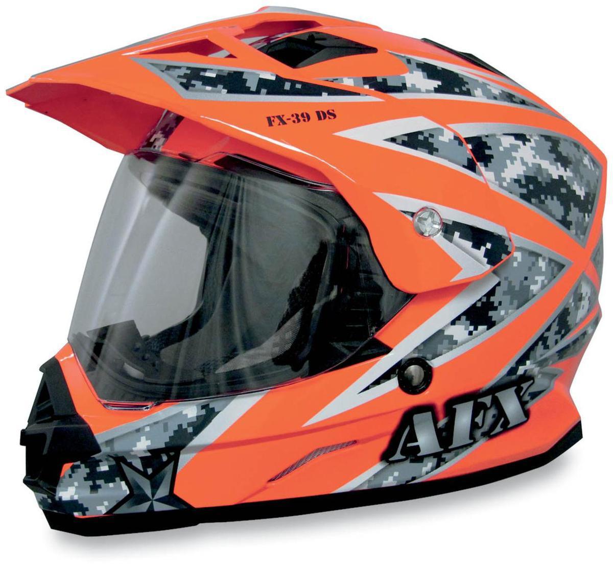 Afx fx-39 dual sport helmet urban orange