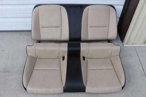 10 2010 camaro ss coupe oem rear seats tan &amp; black leather top &amp; bottom oem