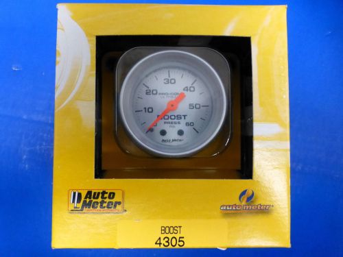 Auto meter 4305 ultra lite mechanical boost pressure gauge 0-60 psi 2 1/16