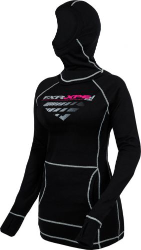 Fxr womens mission 100% merino top pullover with balaclava