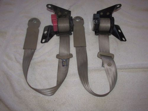 1999-2004 mustang convertible front seatbelts parchment tan pair left and right