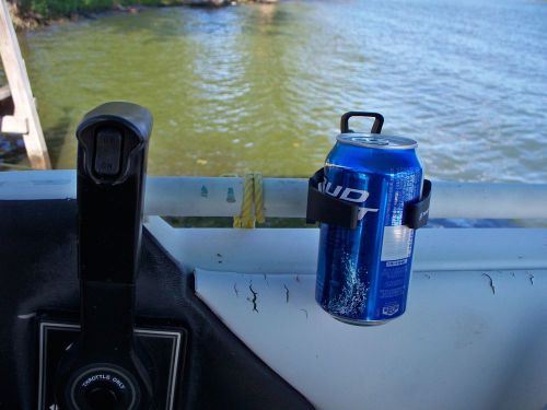 Boat round handlebar mounted cup drink holder mounts adjustable