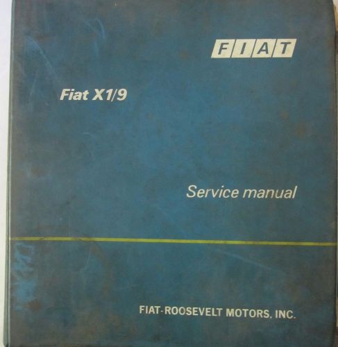 Fiat x1/9 1974 factory service  manual