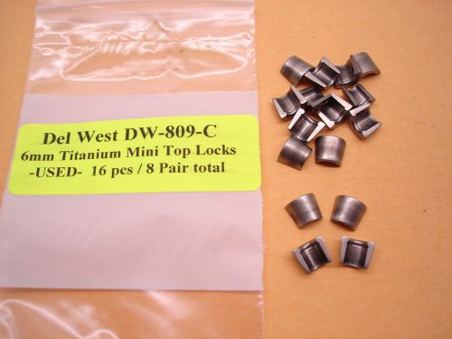 16 nascar del west titanium 6mm top lock retainer valve locks keepers dw-809-c