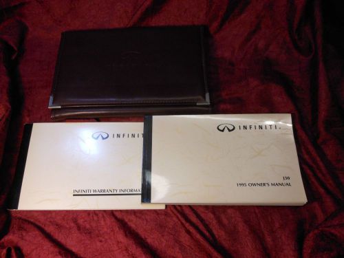 Infiniti 1995 j30 owner&#039;s manual warranty information in leather trifold case