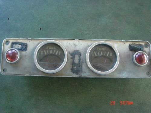 Vintage rat rod ks distometer 2 gauge panel fuel level &amp; oil pressure ford chevy