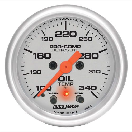 Auto meter 4340 ultra-lite; electric oil temperature gauge