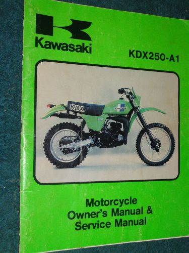 1979 / 1980 kawasaki kdx250 owners / service manual original book